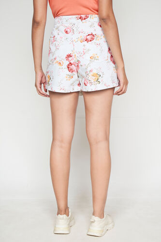 Beige Floral Asymmetric Skirt, Beige, image 3